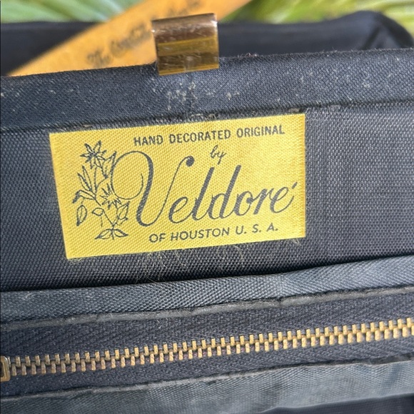 Vintage 1950s VELDORE HOUSTON Hand Beaded Shoulder Bag - Picture 12 of 14